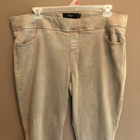 Torrid Khaki Pull On Bootcut Jeans Size 3X - Picture 2 of 6